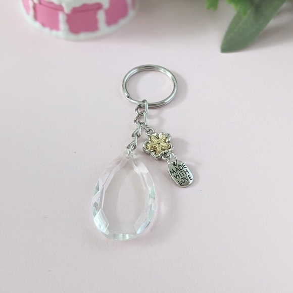 Clear Crystal Keychain | Handcrafted by me | with new and preloved … - Picture 3 of 5
